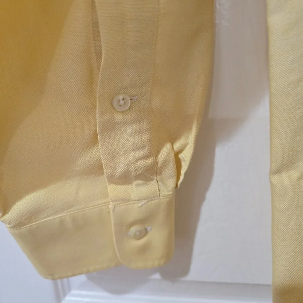 Ralph Lauren Men's Yarmouth Cotton Long Sleeve Button Down Oxford Yellow 16.5/35
